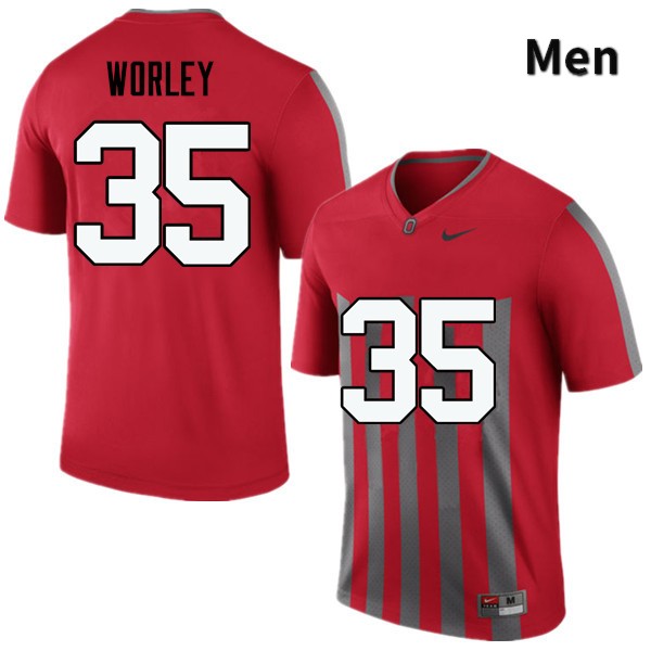 Ohio State Buckeyes Chris Worley Men's #35 Throwback Game Stitched College Football Jersey